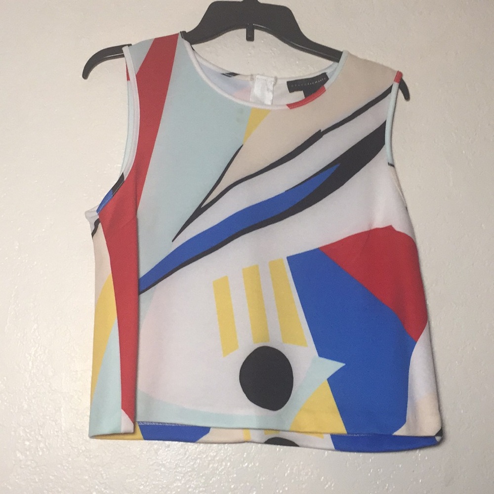 Abstract design crop top